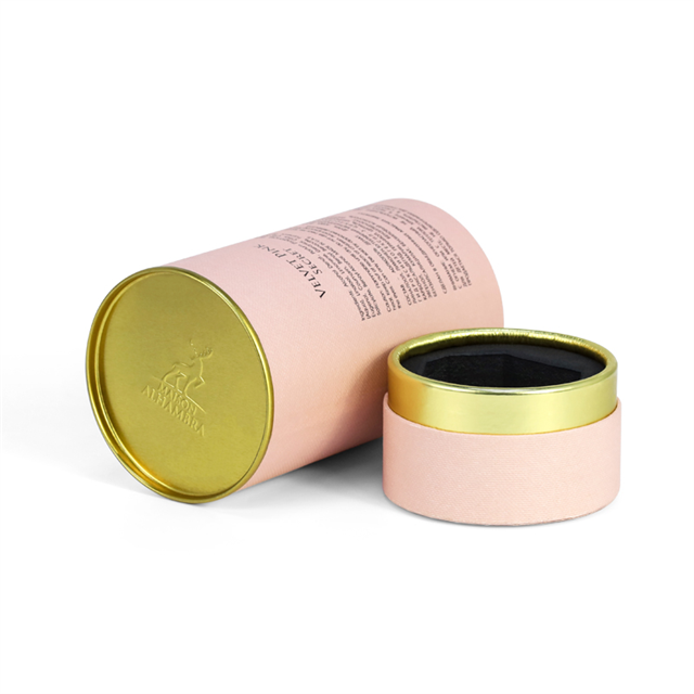 Cosmetic Container Cardboard Cylinder Packaging UV Coated Cosmetic Perfume Paper Essential Oil Biodegradable Paper Tube Box
