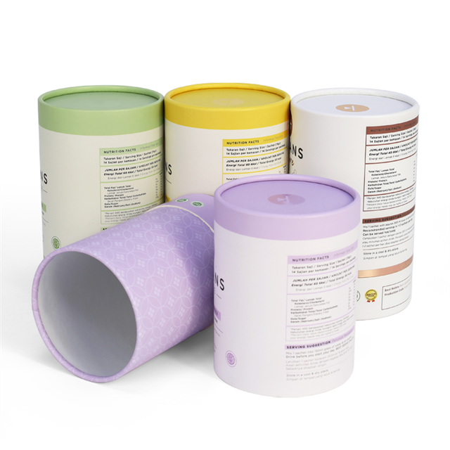 Eco-Friendly Custom Logo Food Grade White Kraft Cardboard Tea Coffee Cylinder Box Packaging Cosmetic Perfume Paper Tube