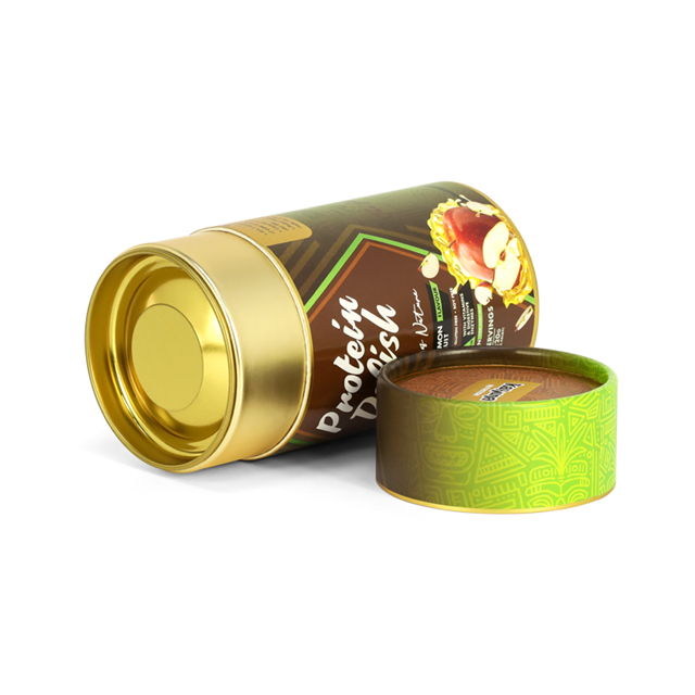 Recyclable Food-grade Kraft Biscuits Cardboard Tube Packaging Box Chocolate Candy Cylinder Custom Tea Packaging Paper Tube