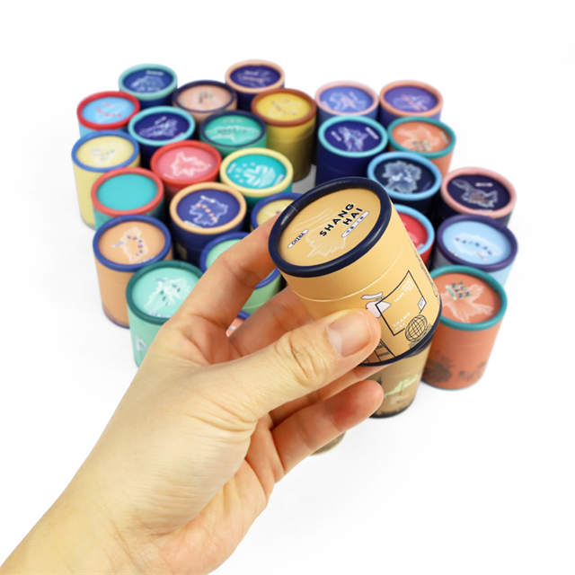 Custom Eco Craft Cardboard Tube Cylinder Tea Coffee Box Packaging Food UV Coated Paper Biodegradable Paper Tube