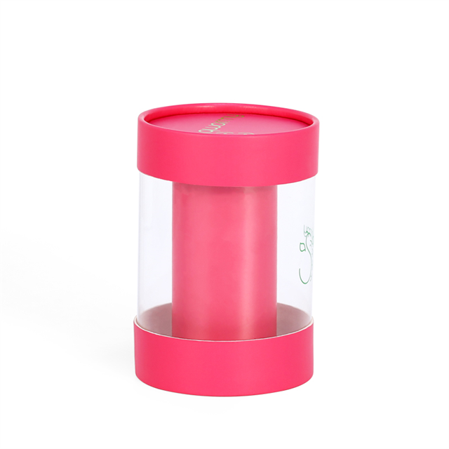 Custom Design Eco-friendly Cosmetic Cardboard Tube Box Packaging Loose Tea Food Grade Paper Tube Cylinder with Clear Windows