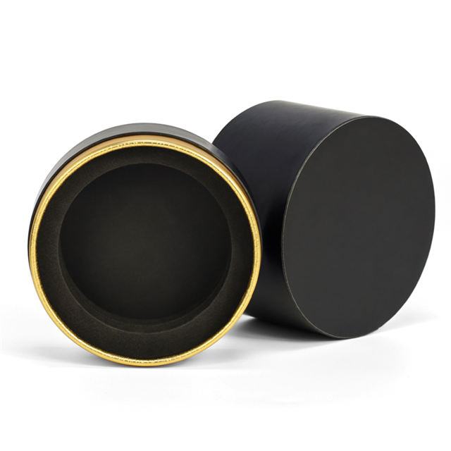 Biodegradable High End Eco-friendly Rigid Candle Jar Gift Kraft Paper Round Tube Packaging Cylinder With Custom Printed