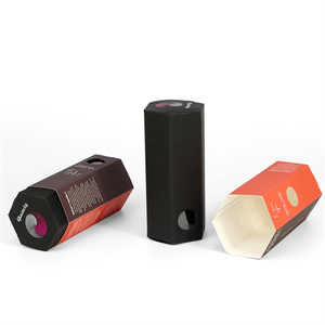 High-grade Hexagonal Tube Paper Folding Nougat Candy Lash Special Hexagon Shape Box for Bath Soap Cosmetic Bottle