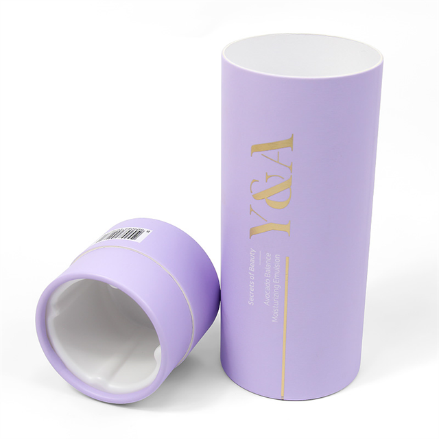 Eco Friendly Modern Cosmetic Packaging Custom Printed Cardboard Tube Cylinder Candle Box Packaging