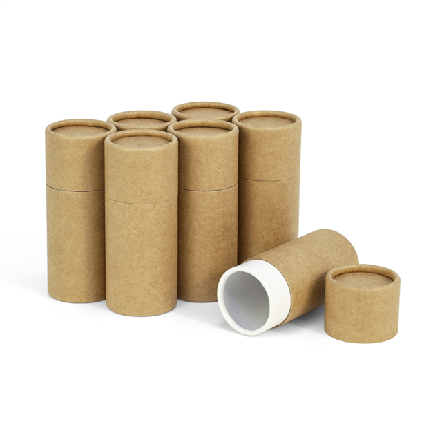 Biodegradable Luxury Kraft Food Coffee Paper Tube Round Chocolate Tube Cardboard Candle Box Cylinder Packaging for Tea