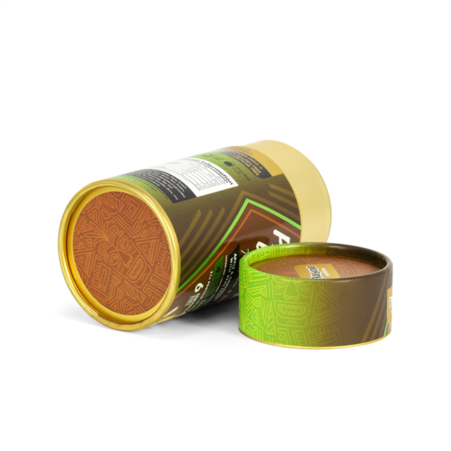 Recyclable Food-grade Kraft Biscuits Cardboard Tube Packaging Box Chocolate Candy Cylinder Custom Tea Packaging Paper Tube
