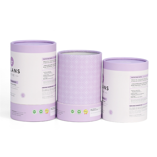 Eco-Friendly Custom Logo Food Grade White Kraft Cardboard Tea Coffee Cylinder Box Packaging Cosmetic Perfume Paper Tube