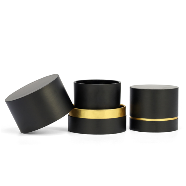 Biodegradable High End Eco-friendly Rigid Candle Jar Gift Kraft Paper Round Tube Packaging Cylinder With Custom Printed