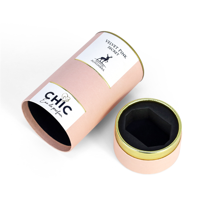 Cosmetic Container Cardboard Cylinder Packaging UV Coated Cosmetic Perfume Paper Essential Oil Biodegradable Paper Tube Box