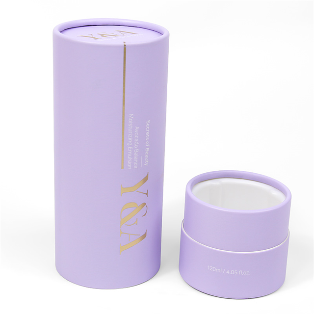Eco Friendly Modern Cosmetic Packaging Custom Printed Cardboard Tube Cylinder Candle Box Packaging