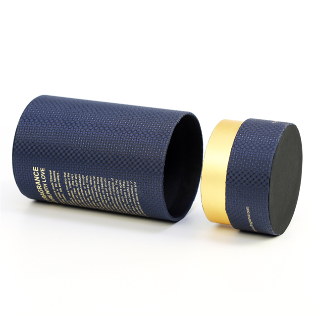 Custom Luxury Eco Friendly Kraft Cardboard Cosmetic Cylinder Box Packaging Skin Care Essential Oil Bottle Perfume Paper Tube