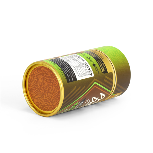 Recyclable Food-grade Kraft Biscuits Cardboard Tube Packaging Box Chocolate Candy Cylinder Custom Tea Packaging Paper Tube