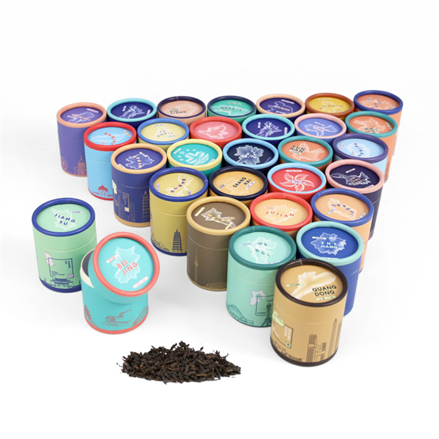 Custom Eco Craft Cardboard Tube Cylinder Tea Coffee Box Packaging Food UV Coated Paper Biodegradable Paper Tube