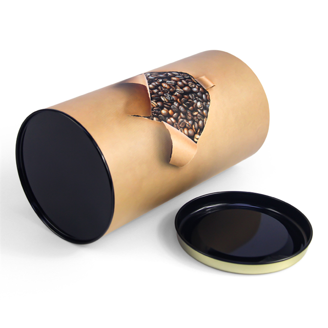 Food Grade Custom Printed Cardboard Tube Packaging Paper Box for Coffee And Tea Packaging Box