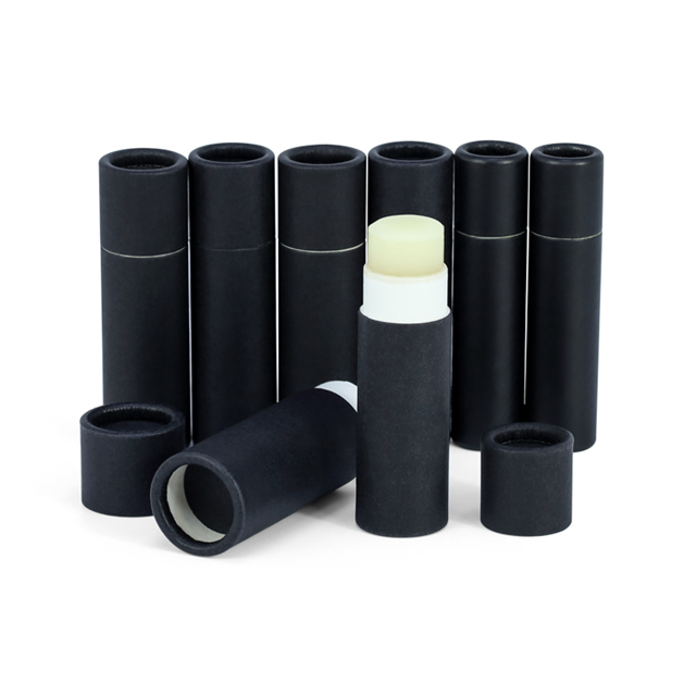 Custom Printed Recyclable Cosmetic Face Sunscreen Cardboard Deodorant Lipstick Container Push Up Paper Lip Balm Tube Packaging