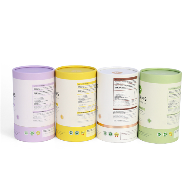 Eco-Friendly Custom Logo Food Grade White Kraft Cardboard Tea Coffee Cylinder Box Packaging Cosmetic Perfume Paper Tube