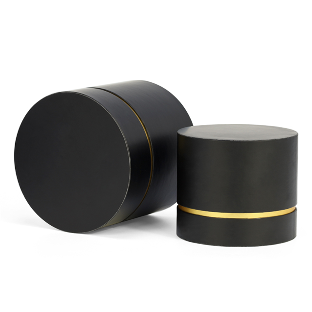 Biodegradable High End Eco-friendly Rigid Candle Jar Gift Kraft Paper Round Tube Packaging Cylinder With Custom Printed