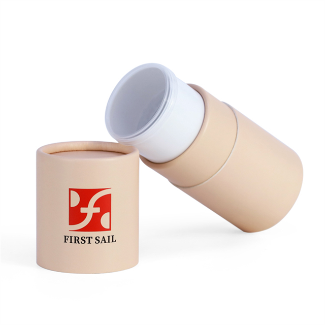 Custom Biodegradable Cardboard Deodorant Tube Cylinder Packaging Empty Bottom Filling Push Up Paper Lip Balm Lipstick Tube Box