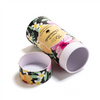 100% Recyclable Embossed Cardboard Cylinder Box for Beverage And Food Packaging Candy Coffee Bean Tea Bag Paper Tube Box