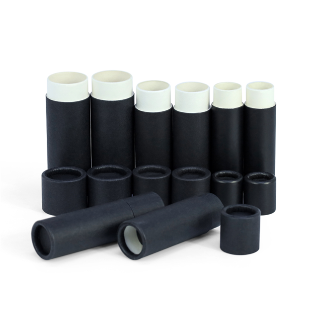 Custom Printed Recyclable Cosmetic Face Sunscreen Cardboard Deodorant Lipstick Container Push Up Paper Lip Balm Tube Packaging