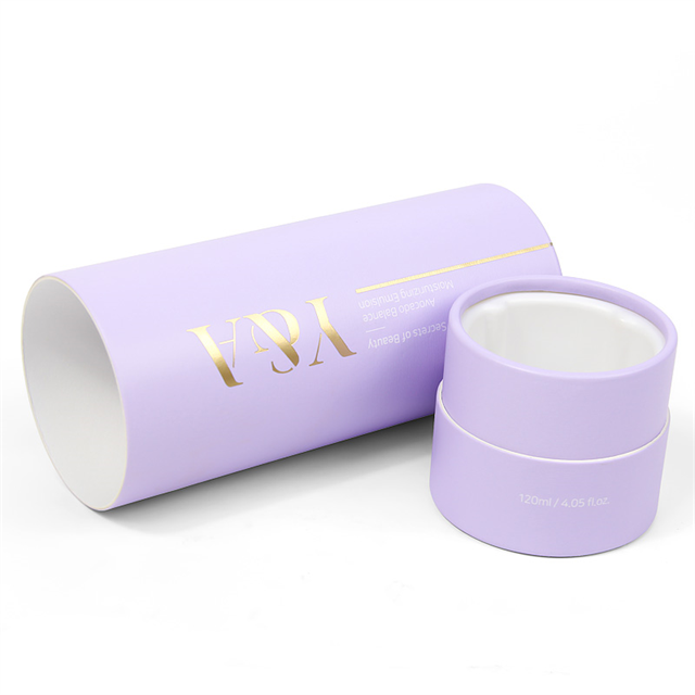 Eco Friendly Modern Cosmetic Packaging Custom Printed Cardboard Tube Cylinder Candle Box Packaging
