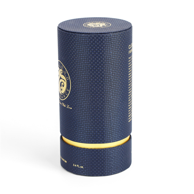 Custom Luxury Eco Friendly Kraft Cardboard Cosmetic Cylinder Box Packaging Skin Care Essential Oil Bottle Perfume Paper Tube
