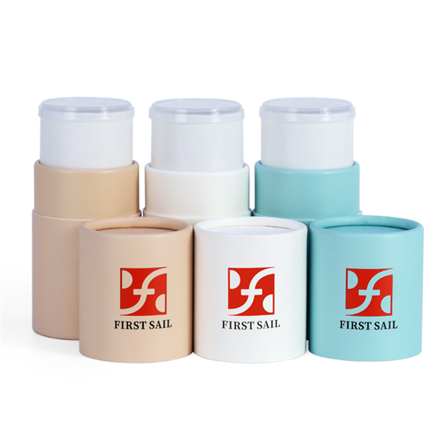 Custom Biodegradable Cardboard Deodorant Tube Cylinder Packaging Empty Bottom Filling Push Up Paper Lip Balm Lipstick Tube Box