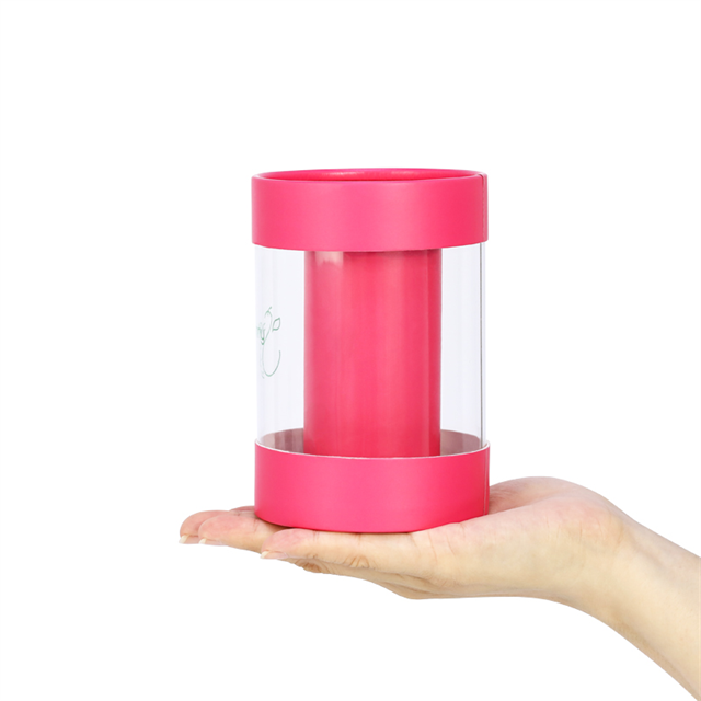 Custom Design Eco-friendly Cosmetic Cardboard Tube Box Packaging Loose Tea Food Grade Paper Tube Cylinder with Clear Windows