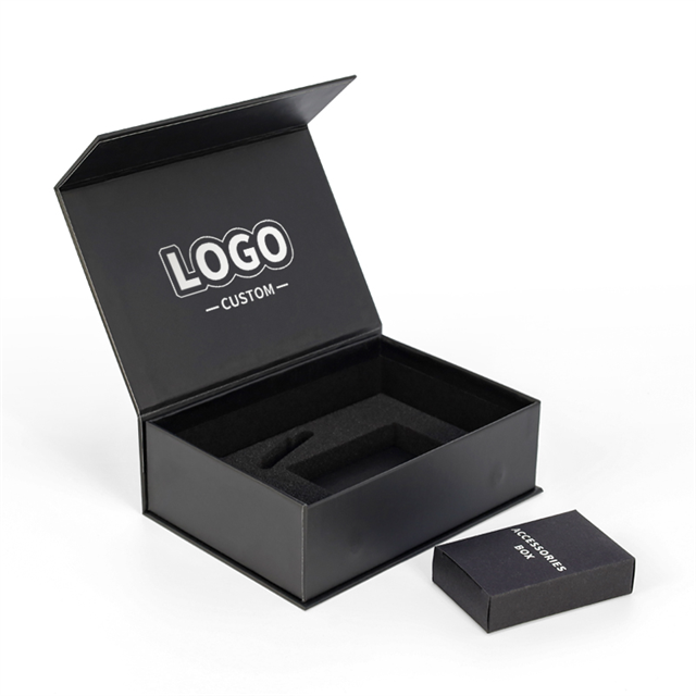 Rigid Premium Magnet Foldable Black Folding Packaging Closure Paper Luxury Magnetic Box Gift Boxes With Lids Packing