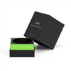 Custom Gold Stamping Logo Recycled High Quality Luxury Cosmetic Small Black Packaging Paper Box for Perfume Bottle