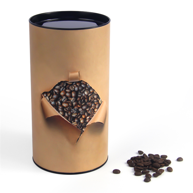 Food Grade Custom Printed Cardboard Tube Packaging Paper Box for Coffee And Tea Packaging Box
