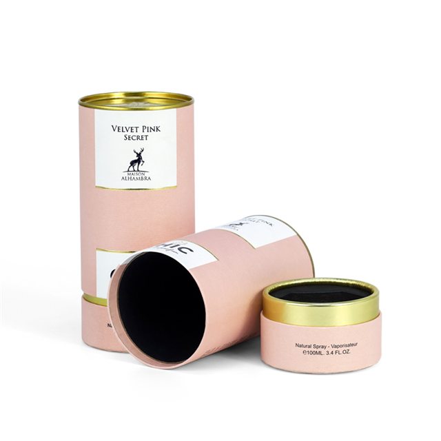 Cosmetic Container Cardboard Cylinder Packaging UV Coated Cosmetic Perfume Paper Essential Oil Biodegradable Paper Tube Box