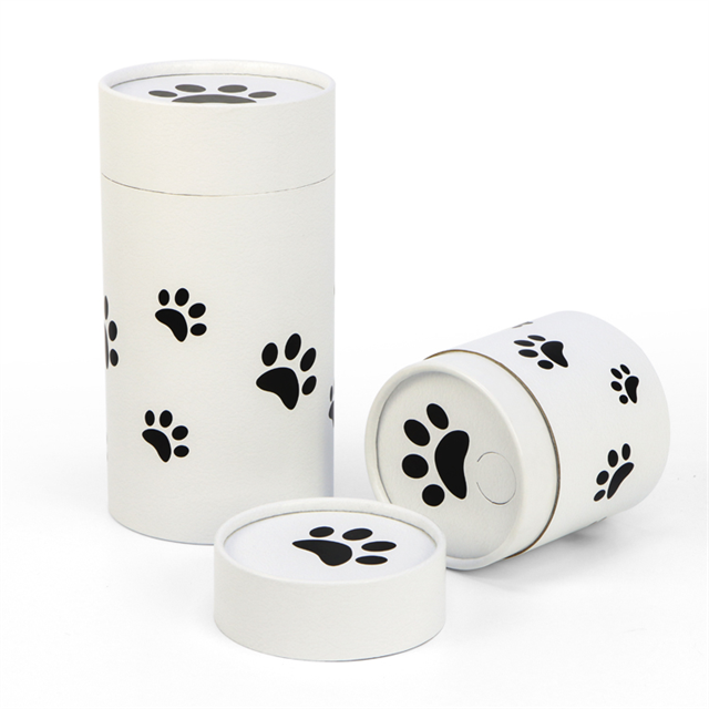 Biodegradable Animal Scatter Tubes Ashes Pet Scattering Urn Funeral Ash Paper Cylinder Packaging Box