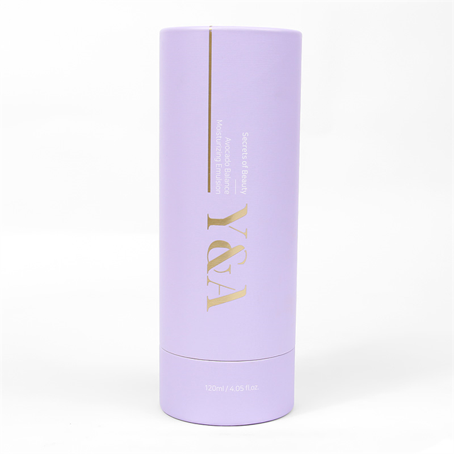 Eco Friendly Modern Cosmetic Packaging Custom Printed Cardboard Tube Cylinder Candle Box Packaging