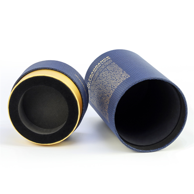 Custom Luxury Eco Friendly Kraft Cardboard Cosmetic Cylinder Box Packaging Skin Care Essential Oil Bottle Perfume Paper Tube