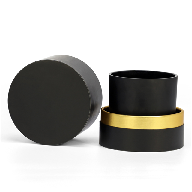 Biodegradable High End Eco-friendly Rigid Candle Jar Gift Kraft Paper Round Tube Packaging Cylinder With Custom Printed